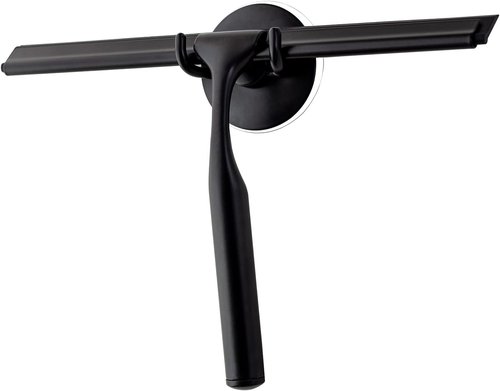 Ettori Shower Squeegee - All-Purpose Stainless Steel for Glass Doors, Windows & Mirrors | 10-Inch Black
