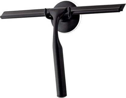 Ettori Shower Squeegee - All-Purpose Stainless Steel for Glass Doors, Windows & Mirrors | 10-Inch Black