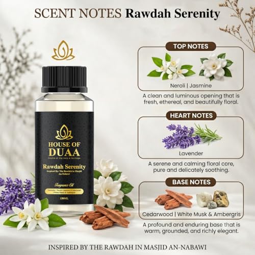 Rawdah Serenity Fragrance Oil for Diffuser - 16.91 Fl Oz - Home & Office