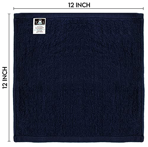 48 Pack Multi-Color Cotton Wash Cloths - Soft, Highly Absorbent Face & Hand Towels