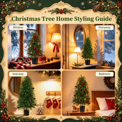 Artificial Topiary Cedar Tree with Pot - 3FT Faux Plant, Cypress Variant