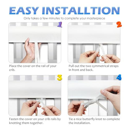 Reusable Bed Railing Cover for Child Safety - Gray 3-Pack