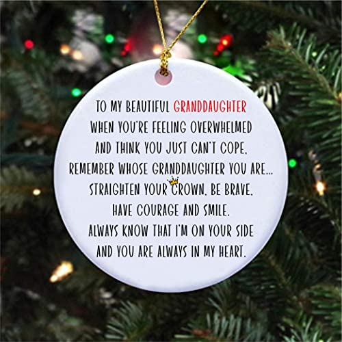 Personalized Granddaughter Christmas Ornament - Keepsake Holiday Decor