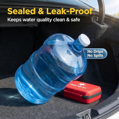 5 Gallon Water Bottle Jug - Reusable BPA-Free Large Capacity Container with Handle