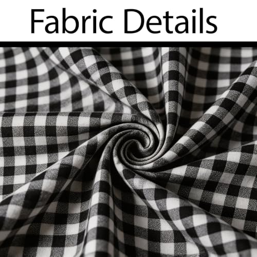 Stretch Dining Bench Seat Cover Black White - 1 Piece, Fits Most Benches