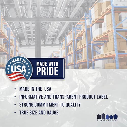 Plasticplace 64-65 Gallon Trash Can Liners for Toter │ 1.5 Mil │ Yellow Heavy Duty Garbage Bags │ 50” x 60” (50 Count) (W65LDYTL)