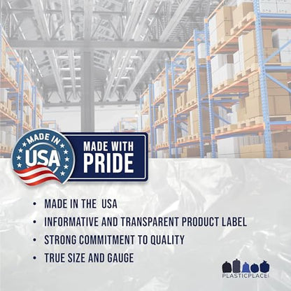 Plasticplace 64-65 Gallon Trash Can Liners for Toter │ 1.5 Mil │ Yellow Heavy Duty Garbage Bags │ 50” x 60” (50 Count) (W65LDYTL)