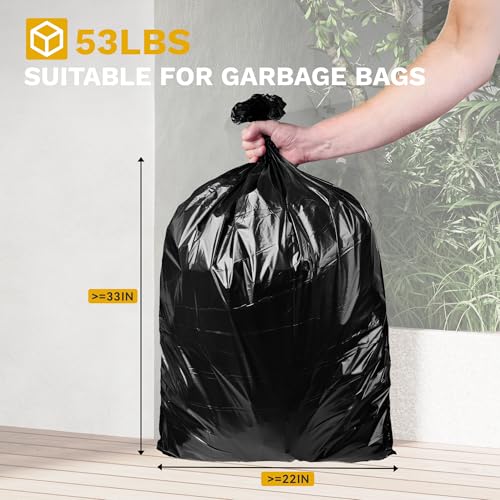 76 Gallon Dual-Can Trash Bin with Weather-Resistant Resin - Grayish-White