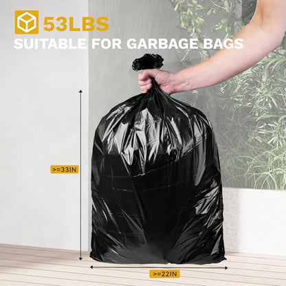 76 Gallon Dual-Can Trash Bin with Weather-Resistant Resin - Grayish-White
