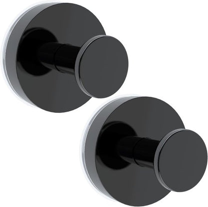 Black Wreath Hanger - 22LB Strong Suction Cup Hooks for Indoor/Outdoor Decor | Reusable for Holidays