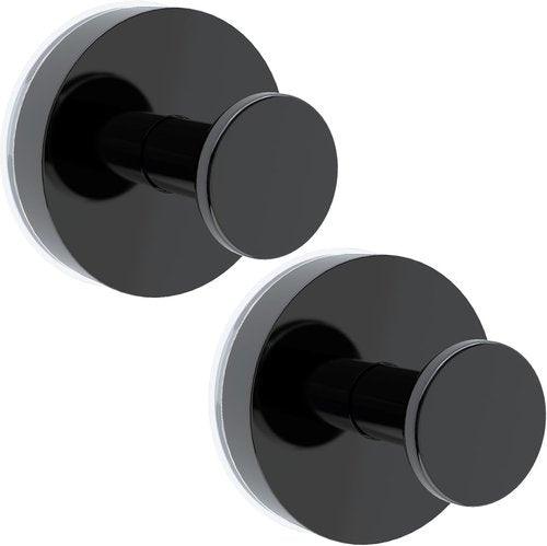 Black Wreath Hanger - 22LB Strong Suction Cup Hooks for Indoor/Outdoor Decor | Reusable for Holidays