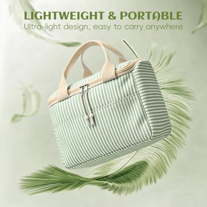 Insulated Lunch Tote Bag for Women and Men Light Green Reusable Cooler