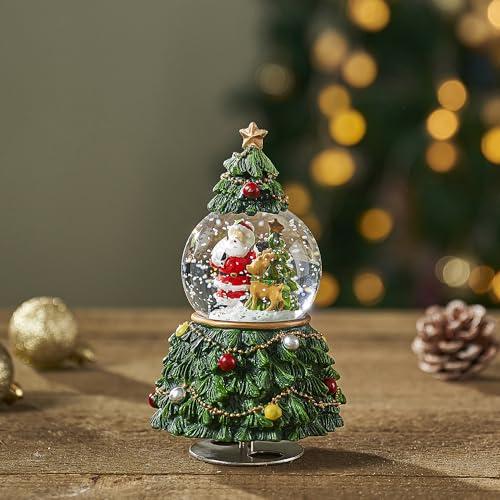 Christmas Tree Snow Globe Music Box - Oh Christmas Tree - Gifts for Women & Girls