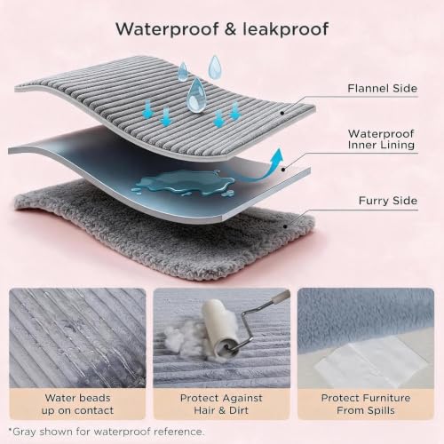 Waterproof Reversible Couch Cover for Dogs - White, 27.6 x 82.7 inches