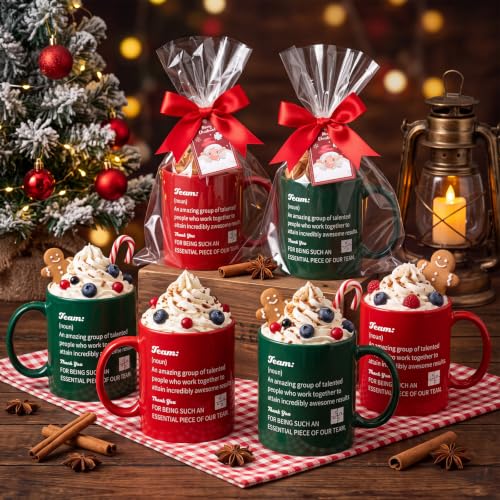 12 Pack Christmas Coffee Mug Gift Set with