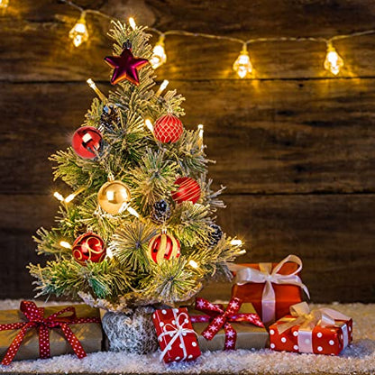 30 Pcs Christmas Tree Ornaments Set - Red & Yellow Shatterproof Bulbs 60mm