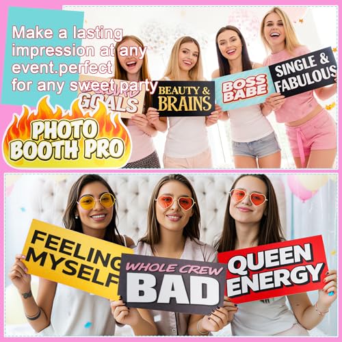 16 Designs Waterproof Photo Booth Props Set for Parties and Events