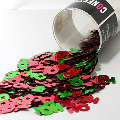 Confetti Word HO HO HO Green Red 0.5oz Christmas Party Supplies