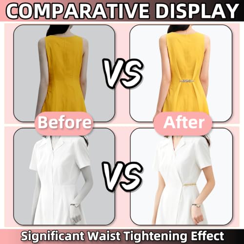 6 Pack Retro Waist Cinch Clips for Shirts, Sweaters & Dress Tights