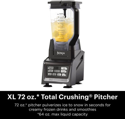Ninja BL642 Nutri Ninja Blender - 1200W Auto-iQ Base with 72 oz. Pitcher & To-Go Cups | Black