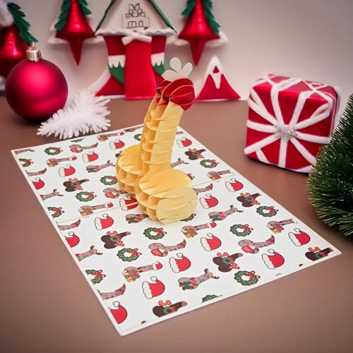Funny Christmas Greeting Card for Him or Her - Pop Up Holiday Card