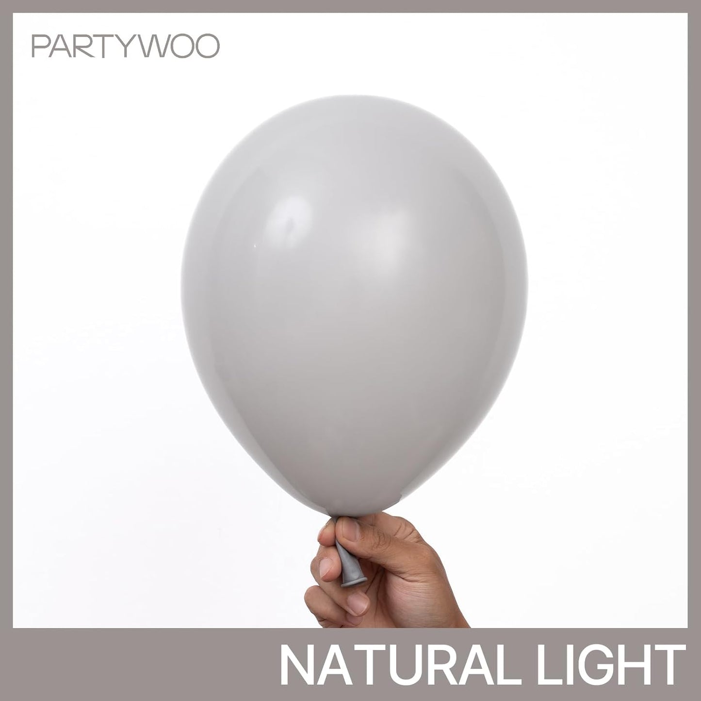 PartyWoo Gray Balloons - 140-Piece Matte Latex Balloon Arch Kit for Baby Showers & Celebrations | 5-12 Inch Sizes