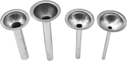 Saihisday Stainless Steel Sausage Stuffer Tubes - Meat Grinder Attachment Set of 4 for Perfect Sausages