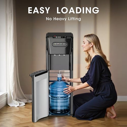 Tehanld Bottom Loading Water Cooler Dispenser Charcoal Black - Hot Cold Room Temp