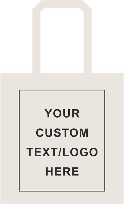TOPDesign Custom Cotton Tote Bags - 240-Pack Personalized Cloth Bags for DIY & Promotions