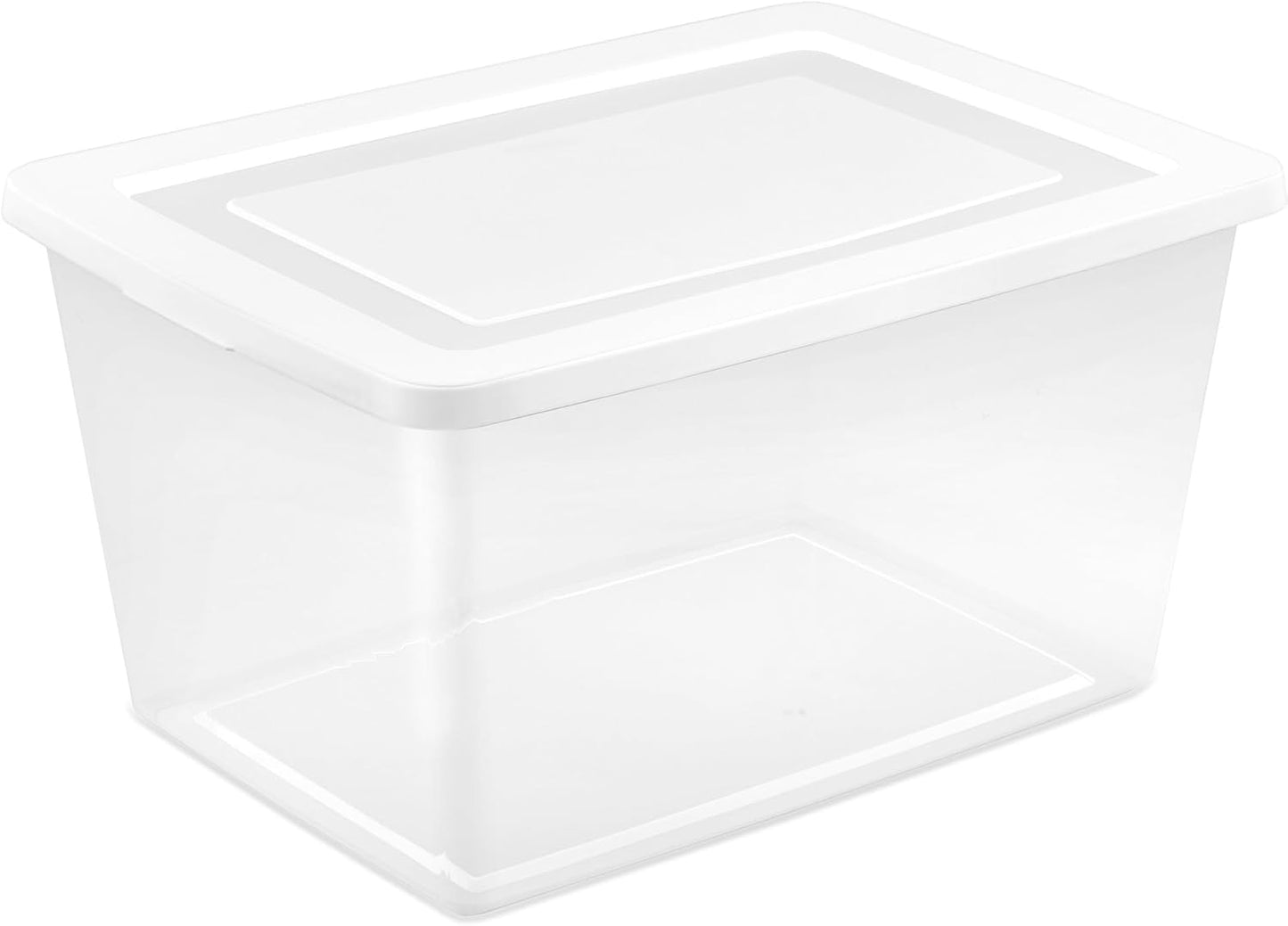 Sterilite 8-Pack Storage Boxes - Clear Plastic Containers with Lids | 58 Quart Heavy-Duty Organizers for Home & Office