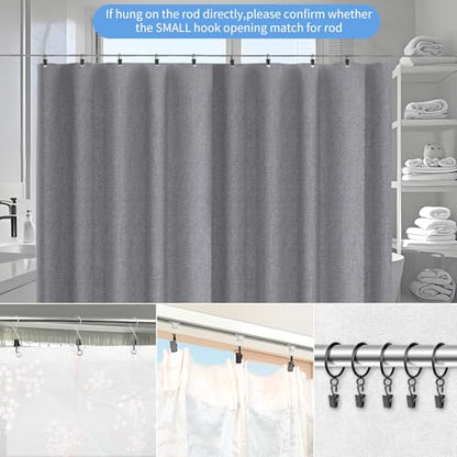 Black Stainless Steel Curtain Clips Hooks 25 Pack for Hanging Lights & Decorations