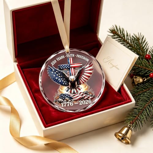 250th Anniversary USA Christmas Ornament - 2026 Patriotic Holiday Decoration - Variation of THIS listing