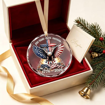 250th Anniversary USA Christmas Ornament - 2026 Patriotic Holiday Decoration - Variation of THIS listing
