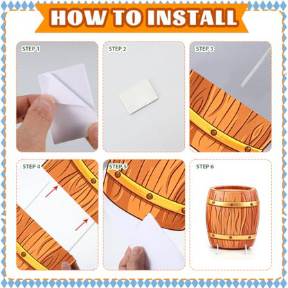 Large Oktoberfest Beer Mug Pretzel Sausage Cardboard Cutouts 4 Pack for Festive Party Decor