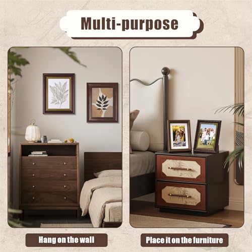 Vintage Picture Frame Set 8 Pieces - Antique Wall & Tabletop Photo Frames