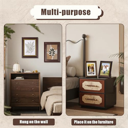 Vintage Picture Frame Set 8 Pieces - Antique Wall & Tabletop Photo Frames