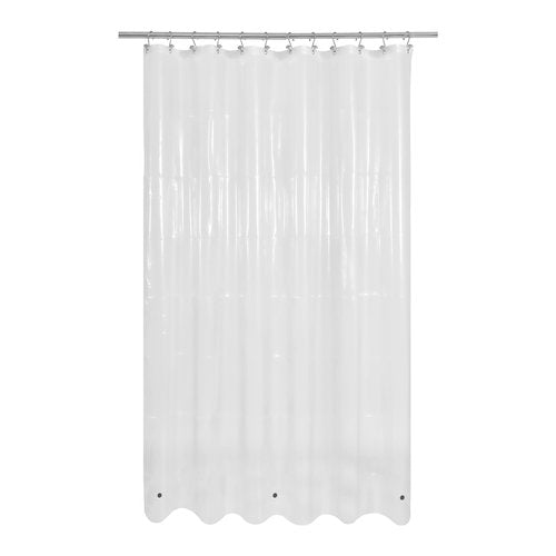 Mrs Awesome Extra Long Shower Curtain Liner 96" Length, Ceiling to Floor XL PEVA Plastic Shower Curtain for Bathroom Lightweight & Waterproof, 72 x 96, Clear