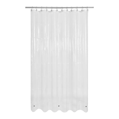 Mrs Awesome Extra Long Shower Curtain Liner 96" Length, Ceiling to Floor XL PEVA Plastic Shower Curtain for Bathroom Lightweight & Waterproof, 72 x 96, Clear
