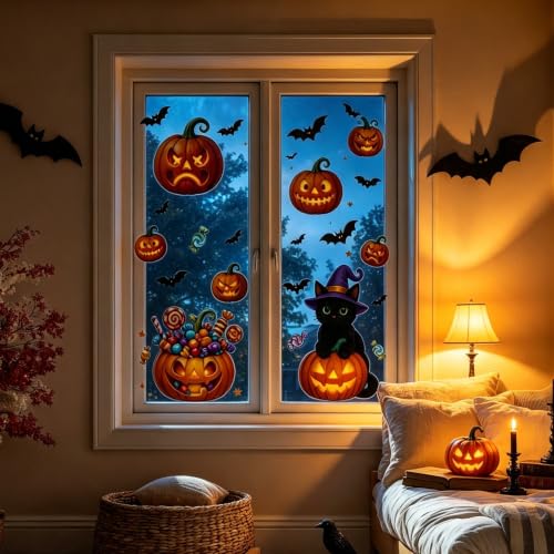 Halloween Window Clings - Removable Decals for Home Party Decor CF-589-590