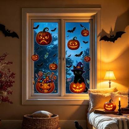 Halloween Window Clings - Removable Decals for Home Party Decor CF-589-590