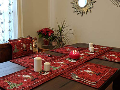 Sunflower Field Scarecrow Thanksgiving Autumn Farmhouse Vintage Woven Table Runner - 13x92, Variation of Here Comes