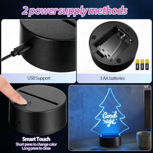 Christmas LED Light Kit with Acrylic Tree Bases - 6 Sets