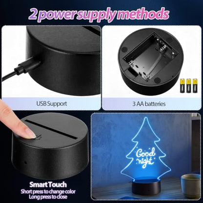 Christmas LED Light Kit with Acrylic Tree Bases - 6 Sets