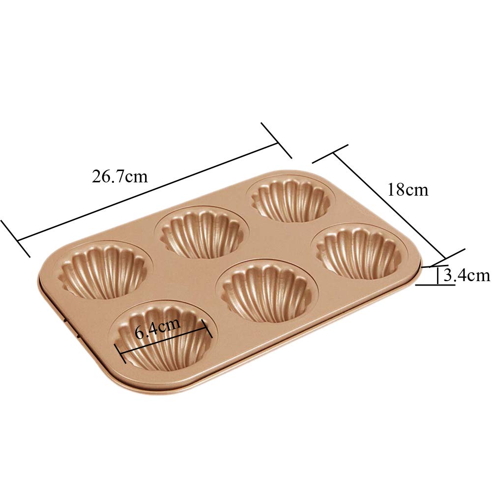 CAN_Deal Non Stick Japanese Sweet Heart Style 12 Cavity Madeleine Baking Mould