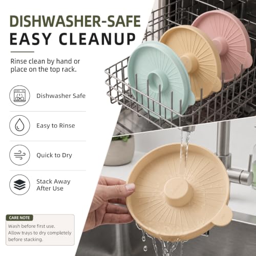 Stackable Silicone Margarita Salt Rimmer Set - 3 Piece, Dishwasher Safe