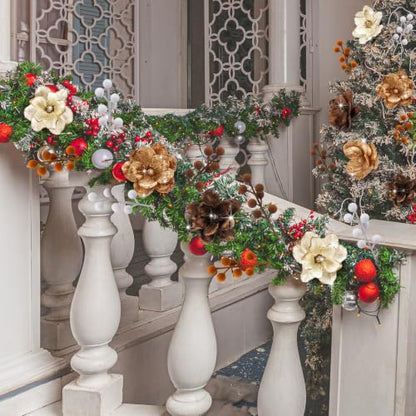 Velvet Christmas Ornaments Set - Beige, Brown & Dark Brown, 48 Pieces (Variation of THIS listing)