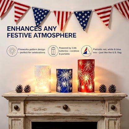 Set of 3 Celebration Hurricane Firework Lights Christmas Decoration Model A