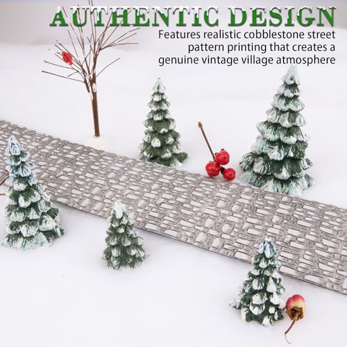 Cobblestone Street Landscape Roll for Village Displays - 48 Inch Length