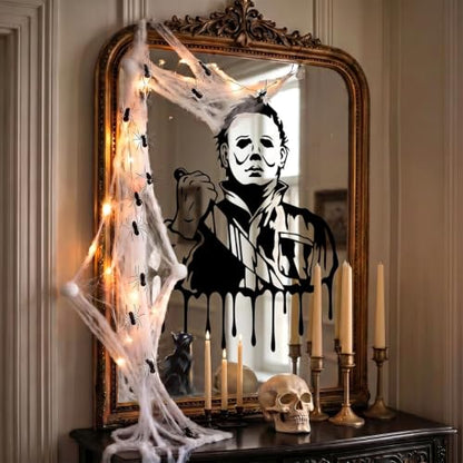 Halloween Horror Character Window Clings - 2 Sheets Spooky Silhouette Decals