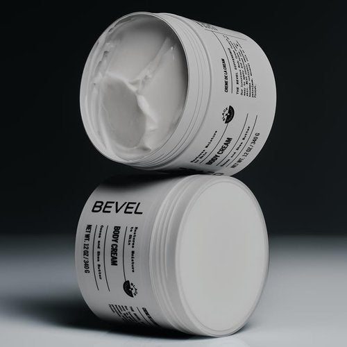 Bevel Body Cream, Luxury Body Lotion for Men, Dermatologist Tested & Hypoallergenic Moisturizer, Men's Lotion for Dry Skin, Cocoa & Shea Butter, Paraben Free, Petroleum Free, Supreme Oak Scent, 12 oz